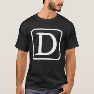 Monogram Capital Letter D Initial Alphabet Women M T-Shirt