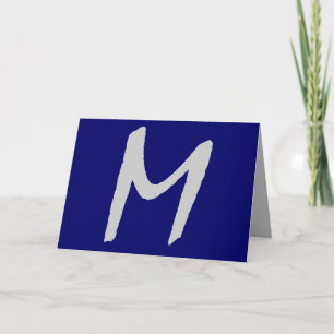 Monogram Card - "M" Customisable