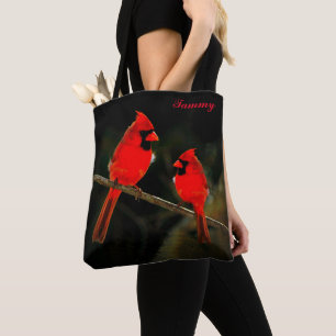 MONOGRAM CARDINALS TOTE BAG