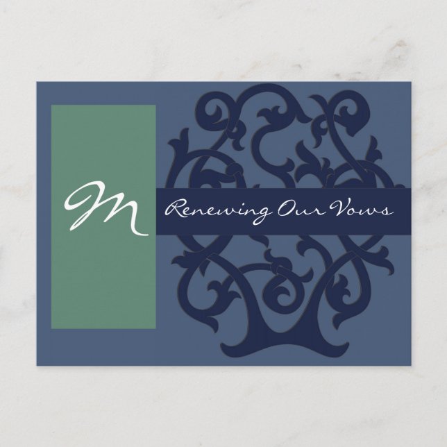 Monogram Cards - Blue (Front)