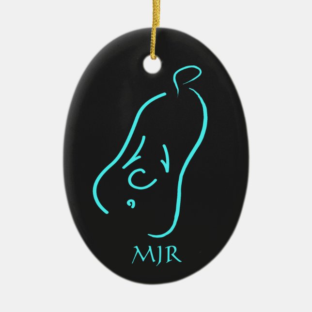 Monogram Cassiopeia, Milky Ways Youngest Supernova Ceramic Ornament (Front)