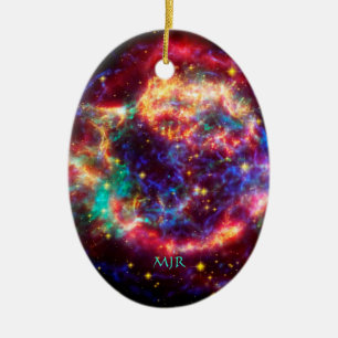Monogram Cassiopeia, Milky Ways Youngest Supernova Ceramic Tree Decoration