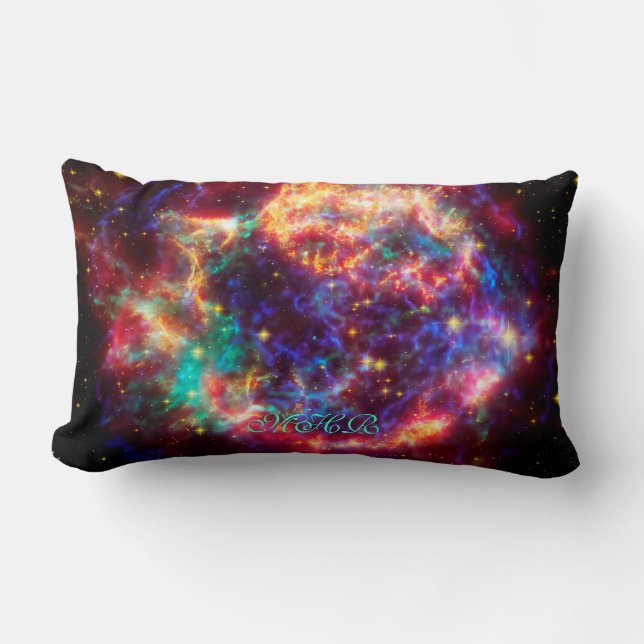 Monogram Cassiopeia, Milky Ways Youngest Supernova Lumbar Cushion (Front)