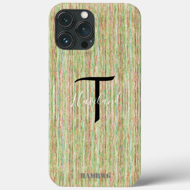 Monogram Cell Phone Case HAMbyWG - Tan (Back)