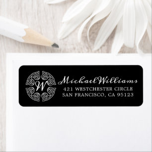 Monogram Celtic Design Return Address Label