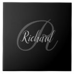 Monogram Ceramic Tile<br><div class="desc">Monogram ceramic tile by Emerald</div>