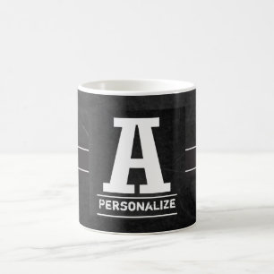 Monogram Chalkboard   All Letters A - Z Coffee Mug
