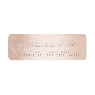 Monogram Champaign Return Address Labels