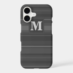 Monogram charcoal stripes