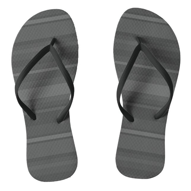 Monogram charcoal stripes thongs (Footbed)