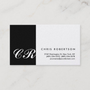 Monogram Charming Stripe Business Card