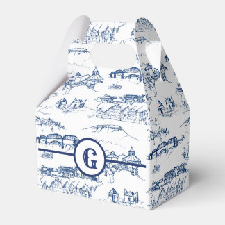 Monogram Chattanooga Toile Blue Favour Box