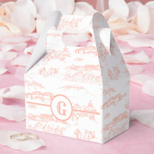 Monogram Chattanooga Toile Blush Favour Box