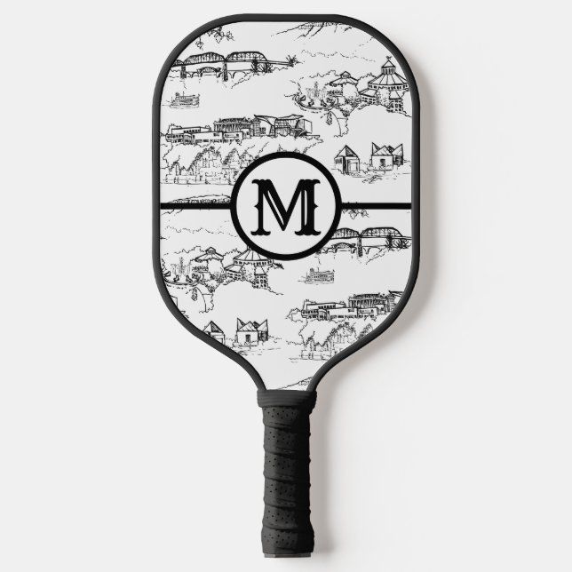 Monogram Chattanooga Toile Pickleball Paddle (Front)