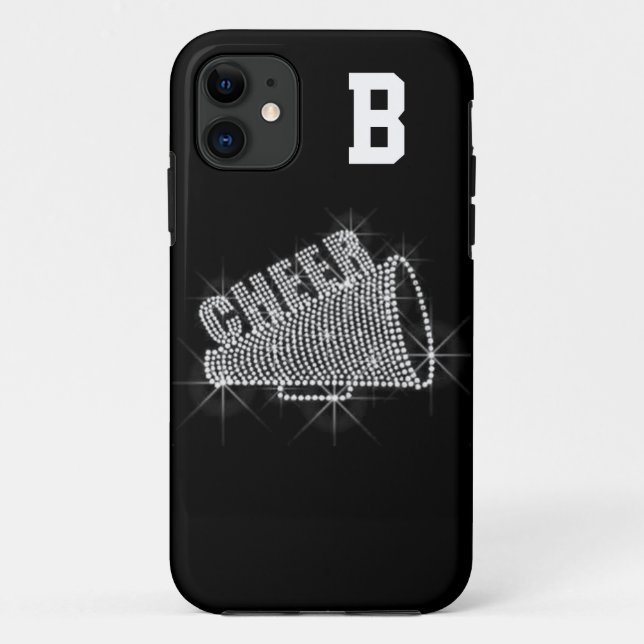 Monogram, Cheer, Black & White iPhone 5/5S Case (Back)