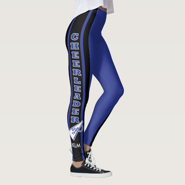 Monogram Cheerleader Dark Blue Leggings (Right)