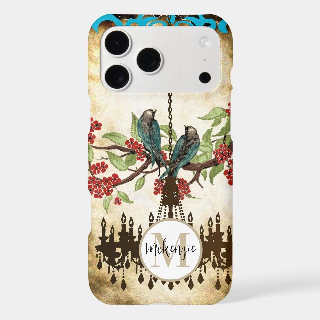 Monogram Cherry Blossom  Bird Chandelier iPhone 5 (Back)