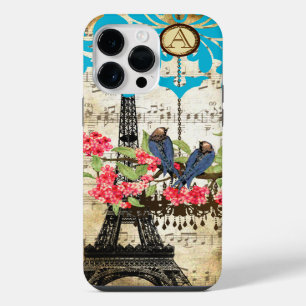 Monogram Cherry Blossom Bird Chandelier iPhone 14 Pro Max Case