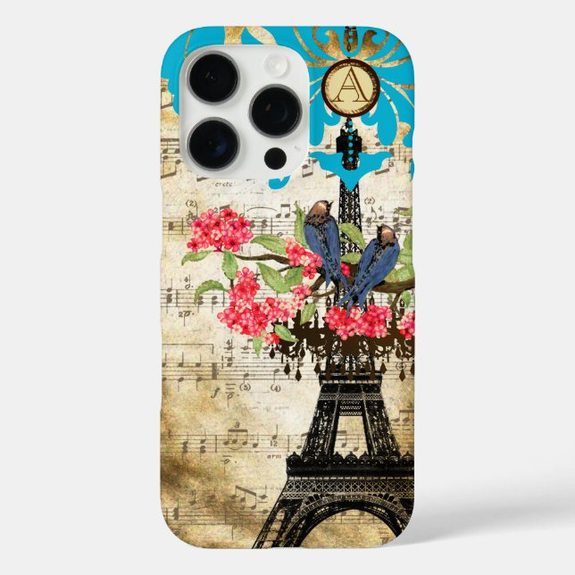 Monogram Cherry Blossom Love Bird Chandelier  Case-Mate iPhone Case (Back)