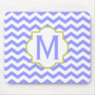 Monogram Chevron Pattern Mouse Pad