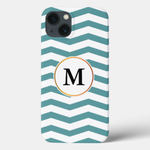 monogram & chevron patterned iPhone 13 case