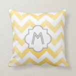 Monogram Chevron throw pillow - yellow<br><div class="desc">Personalise your pillow with a monogram or give as a gift. Also available in other colours as well as a lumber pillow. The modern watercolor chevron pattern gives a room instant style.</div>