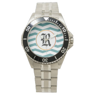 monogram & chevron watch
