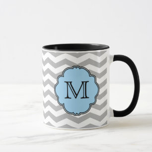 Monogram Chevron Zigzag Mug