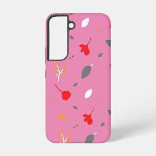 Monogram Chic Flower  Pink Samsung Galaxy s 22 Case