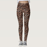 Monogram Chic Leopard Animal Print Leggings<br><div class="desc">A trendy and chic pair of leopard animal print leggings. Pattern is decorated with rose gold foil and black. Designed for you by Blackberry Boulevard.</div>