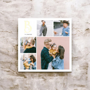 Monogram Chic Multi Photo White Foil Prints