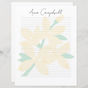 Monogram Chic Script Name Stationery Paper