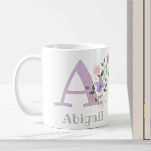Monogram & Christian Name Abigail Coffee Mug