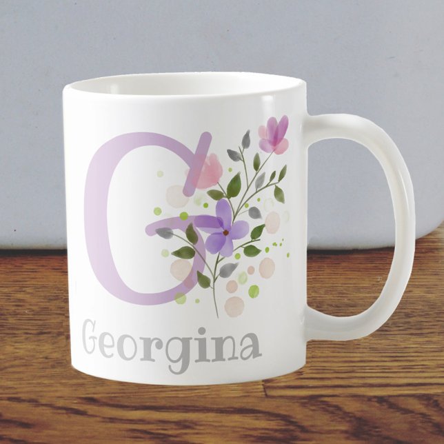Monogram & Christian Name Georgina Coffee Mug (Creator Uploaded)