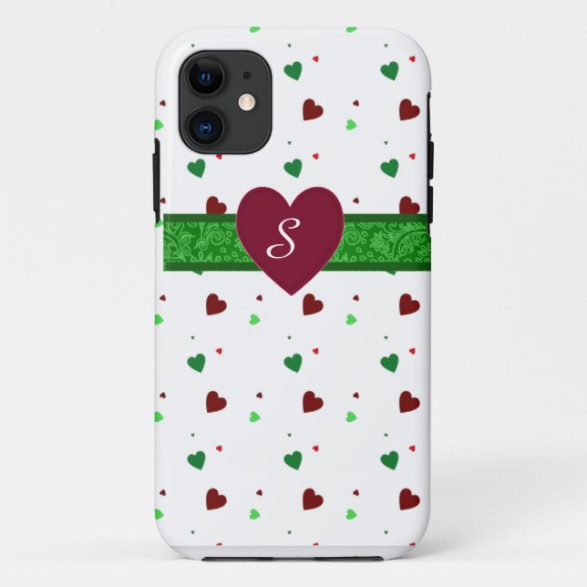 Monogram Christmas iPhone Case (Back)