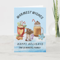 Monogram Christmas Warmest Wishes Hot Cocoa