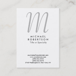 Monogram Chubby Professional Business Card