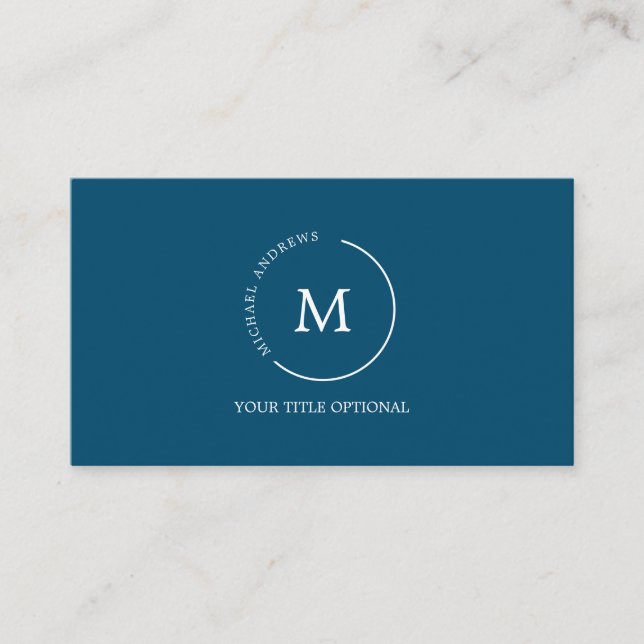 Monogram Circle Business Card (Front)