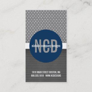 Monogram Circle Business Cards