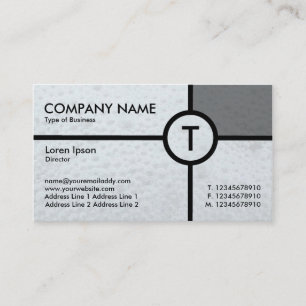 Monogram Circle Cross - White Bubbles Tex Business Card