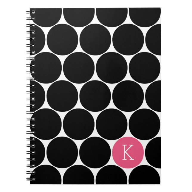 Monogram Circle Custom Notebook (Front)