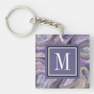 Monogram   Circle Rain Key Ring