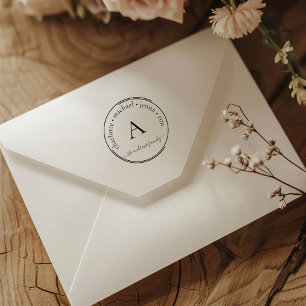 Monogram Circle Wood Art Stamp