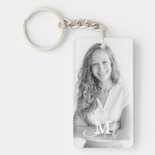 Monogram Class Year Custom Photo Graduation Key Ring