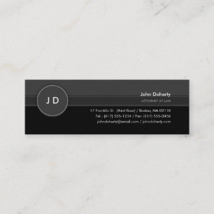 Monogram Classic Attorney at Law Mini Business Card