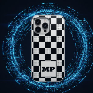Monogram Classic Black and White Checkered pattern