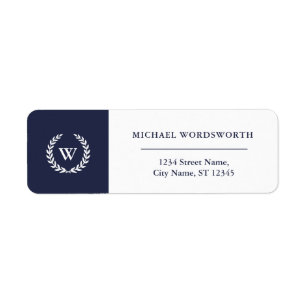 Monogram Classic Elegant Business Address Labels