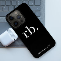Monogram Classic Elegant Minimal Black and White