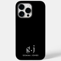 Monogram Classic Elegant Minimal Black White