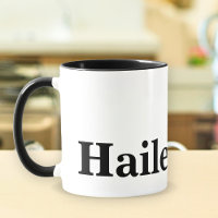 Monogram Classic Elegant Minimal Black White Name